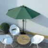 Hommoo Balcony Parasol With Aluminium Pole Green 270x135 Cm Half -Outdoor Furniture Store 59932523 1