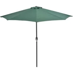 Hommoo Balcony Parasol With Aluminium Pole Green 270x135 Cm Half -Outdoor Furniture Store 59932523 3