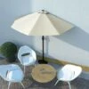 Hommoo Balcony Parasol With Aluminium Pole Sand 270x135 Cm Half -Outdoor Furniture Store 59932533 1