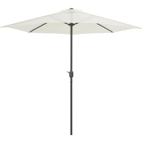 Hommoo Balcony Parasol With Aluminium Pole Sand 270x135 Cm Half 4 Hommoo Balcony Parasol With Aluminium Pole Sand 270x135 Cm Half - Image 2