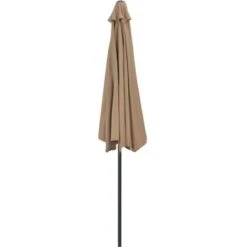 Hommoo Balcony Parasol With Aluminium Pole Taupe 300x150 Cm Half 11 Hommoo Balcony Parasol With Aluminium Pole Taupe 300x150 Cm Half -Outdoor Furniture Store 59932536 5