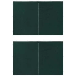 Hommoo Party Tent Sidewall 2 Pcs With Zipper PE Green