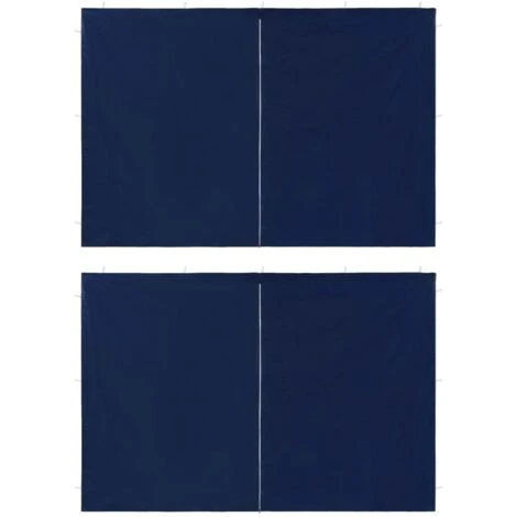 Hommoo Party Tent Sidewall 2 Pcs With Zipper PE Blue 3 Hommoo Party Tent Sidewall 2 Pcs With Zipper PE Blue