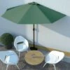 Hommoo Balcony Parasol With Aluminium Pole Green 300x150 Cm Half -Outdoor Furniture Store 59933718 1