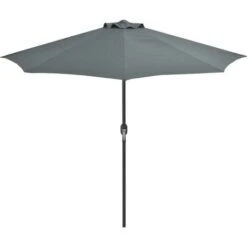 Hommoo Balcony Parasol With Aluminium Pole Anthracite 270x135 Cm Half -Outdoor Furniture Store 59933720 3