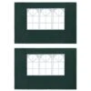 Hommoo Party Tent Sidewall 2 Pcs With Window PE Green -Outdoor Furniture Store 59933732 1