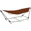 Hommoo Hammock With Foldable Stand Brown 2 Hommoo Hammock With Foldable Stand Brown -Outdoor Furniture Store 59934584 1
