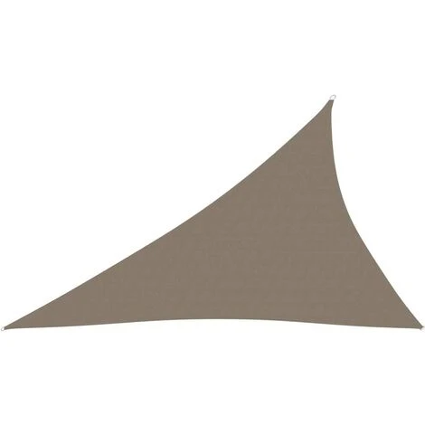 Hommoo Sunshade Sail Oxford Fabric Triangular 4x5x6.4 M Taupe 3 Hommoo Sunshade Sail Oxford Fabric Triangular 4x5x6.4 M Taupe