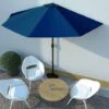 Hommoo Balcony Parasol With Aluminium Pole Blue 300x150x253 Cm Half -Outdoor Furniture Store 59935414 1