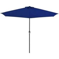 Hommoo Balcony Parasol With Aluminium Pole Blue 300x150x253 Cm Half 9 Hommoo Balcony Parasol With Aluminium Pole Blue 300x150x253 Cm Half -Outdoor Furniture Store 59935414 3