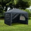 2.5x2.5m Pop Up Gazebo With Sides Outdoor Garden Heavy Duty Party Tent, Grey -Outdoor Furniture Store 60094672 1