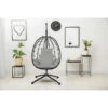 Rattan Effect Swing Chair Garden Patio Indoor Outdoor Egg Chair With Stand - Standard -Outdoor Furniture Store 60242956 1