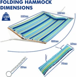 Portable Hammock Outdoor Garden Camping Hanging Swing With Detachable Pillow -Outdoor Furniture Store 60442954 5