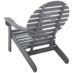Topdeal Adirondack Chair Solid Acacia Wood Grey FF46322UK -Outdoor Furniture Store 60864314 3