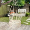 Garden Outdoor Patio Hammock Chair Cotton Rope Macrame Hanging Swing Chair -Outdoor Furniture Store 60932287 1