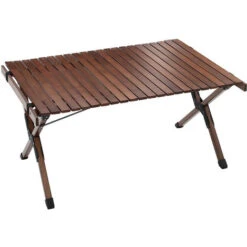 Livingandhome Outdoor Foldable Low Wooden Table For Picnic Camping With Carrying Bag -Outdoor Furniture Store 61242991 3