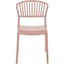 Set Of 4 Plastic Dining Chairs Indoor Outdoor Stacking Side Chairs Pink Gela 11 Set Of 4 Plastic Dining Chairs Indoor Outdoor Stacking Side Chairs Pink Gela -Outdoor Furniture Store 61258043 5