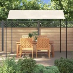 Gazebo Fabric Cream White VidaXL -Outdoor Furniture Store 6274600 4