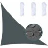 Triangle Shade Sail Waterproof Stretched Canvas UV Protection Waterproof Weather Resistant Fabric Dries Quickly For Garden Parks Lawns, 3X3X3m,Dark Gray 2 Triangle Shade Sail Waterproof Stretched Canvas UV Protection Waterproof Weather Resistant Fabric Dries Quickly For Garden Parks Lawns, 3X3X3m,Dark Gray -Outdoor Furniture Store 63602118 1
