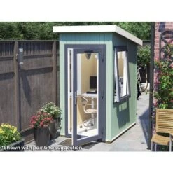 Insulated Garden Office Pod Studio Home Study Room - Micro Office Spaceship A 1.2m X 1.8m