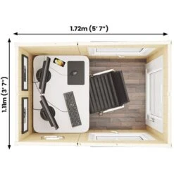 Insulated Garden Office Pod Studio Home Study Room - Micro Office Spaceship A 1.2m X 1.8m 9 Insulated Garden Office Pod Studio Home Study Room - Micro Office Spaceship A 1.2m X 1.8m -Outdoor Furniture Store 64043708 3