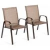 2 Piece Patio Chairs Outdoor Camping Chairs W/Breathable Fabric Set Of 2 Chairs -Outdoor Furniture Store 64074321 1
