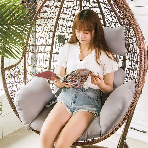 MUFF Cushion Hanging Basket Chair Cushion, Chair Back Pillow Outdoor Garden Garden Swing Chair Cushion Seat Cushion (Dark Blue) 4 MUFF Cushion Hanging Basket Chair Cushion, Chair Back Pillow Outdoor Garden Garden Swing Chair Cushion Seat Cushion (Dark Blue) - Image 2