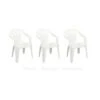 3 X White Plastic Garden Chairs Low Back Seat Patio Partying Camping Stacking 2 3 X White Plastic Garden Chairs Low Back Seat Patio Partying Camping Stacking -Outdoor Furniture Store 66032542 1