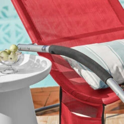 SoBuy Garden Rocking Deck Chair Recliners With Footrest,Red,OGS28-R 11 SoBuy Garden Rocking Deck Chair Recliners With Footrest,Red,OGS28-R -Outdoor Furniture Store 6614255 5