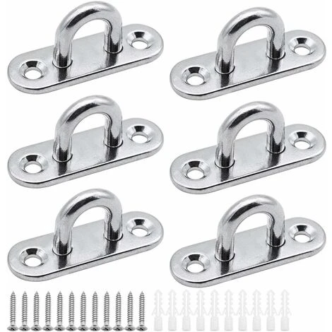6 Pieces Eyelet Plates Stainless Steel Cover Plate 5mm Mast Plate Heavy Duty Fixing Hooks For Wall Hooks Hanging Chairs Awning Boat Accessories Etc 3 6 Pieces Eyelet Plates Stainless Steel Cover Plate 5mm Mast Plate Heavy Duty Fixing Hooks For Wall Hooks Hanging Chairs Awning Boat Accessories Etc