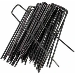 Garden Securing Stakes Garden Pins Ground Staples For Securing Weed Control Fabrics, Fleece, Raincoats, Landscape Fabrics（30 Piece,Black）