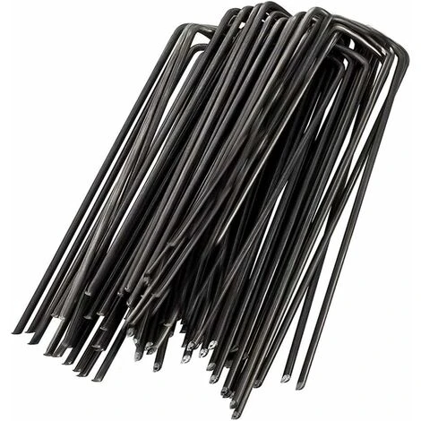 Garden Securing Stakes Garden Pins Ground Staples For Securing Weed Control Fabrics, Fleece, Raincoats, Landscape Fabrics(30 Piece,Black) 4 Garden Securing Stakes Garden Pins Ground Staples For Securing Weed Control Fabrics, Fleece, Raincoats, Landscape Fabrics(30 Piece,Black) - Image 2