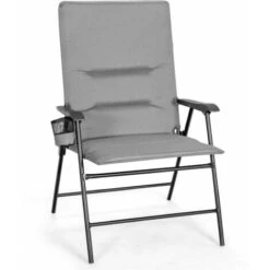 Padded Folding Chair Portable Camping Chair Outdoor Dining Chair Garden Patio