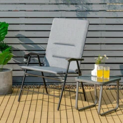 Padded Folding Chair Portable Camping Chair Outdoor Dining Chair Garden Patio 9 Padded Folding Chair Portable Camping Chair Outdoor Dining Chair Garden Patio -Outdoor Furniture Store 67165677 3