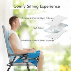 Padded Folding Chair Portable Camping Chair Outdoor Dining Chair Garden Patio 10 Padded Folding Chair Portable Camping Chair Outdoor Dining Chair Garden Patio -Outdoor Furniture Store 67165677 4