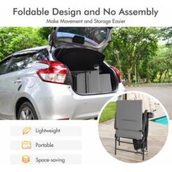 Padded Folding Chair Portable Camping Chair Outdoor Dining Chair Garden Patio 11 Padded Folding Chair Portable Camping Chair Outdoor Dining Chair Garden Patio -Outdoor Furniture Store 67165677 5