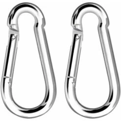 TRIO Heavy Duty Carabiners Max Load 180KG Zinc Alloy For Climbing Hammock Swing (2pcs Kit)