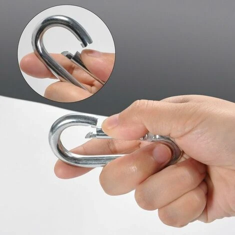 TRIO Heavy Duty Carabiners Max Load 180KG Zinc Alloy For Climbing Hammock Swing (2pcs Kit) 7 TRIO Heavy Duty Carabiners Max Load 180KG Zinc Alloy For Climbing Hammock Swing (2pcs Kit) - Image 5