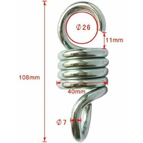 2 Pieces Hanging Hooks 700 Lbs Weight Hammock Spring Supported Chair Spring For Porch Chairs Swings Hanging 4 2 Pieces Hanging Hooks 700 Lbs Weight Hammock Spring Supported Chair Spring For Porch Chairs Swings Hanging - Image 2