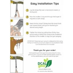 Gear Kit De Sangles De Suspension Pour Balançoire D'arbre – Installation Facile Et Rapide – Sangles Extra Longues De 1,5 M Pouvant Contenir 900 Kg – Mousqueton à Verrouillage Plus Sûr, Parfait Pour Le -Outdoor Furniture Store 68106791 4