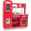 Wooden Kitchen - Big Red - With A Microwave And A Fridge + Sound Effects -Outdoor Furniture Store 68166318 1