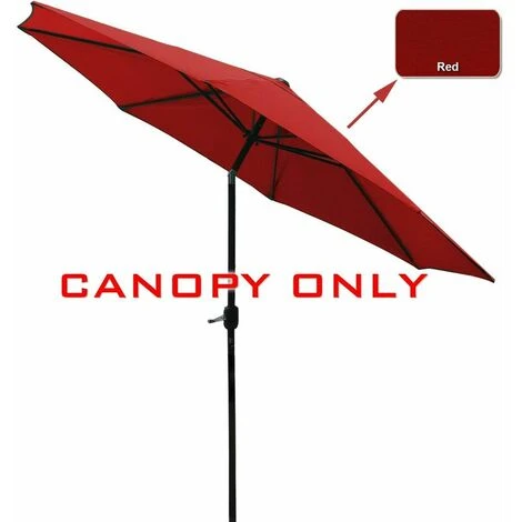 Parasol Replacement Cover, Outdoor Parasol Replacement Canopy, Anti-Ultraviolet, Waterproof Garden Patio Umbrella, 2m/6 Arm,Red 4 Parasol Replacement Cover, Outdoor Parasol Replacement Canopy, Anti-Ultraviolet, Waterproof Garden Patio Umbrella, 2m/6 Arm,Red - Image 2
