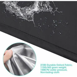 Parasol Cover, 210D Garden Parasol Cover For 2-4m 210D Large Cantilever Parasol, Waterproof Parasol Cover Outdoor Parasol Cover Black, 280 X 30 X 81/45cm -Outdoor Furniture Store 69553558 4