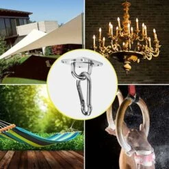 Triangular, Square And Rectangle Shade Sail Fixing Kit 304 Stainless Steel Shade Cloth Fixing Accessories Kit, Solar Shade Sail Mounting Kit (12pcs Set) -Outdoor Furniture Store 70135797 5