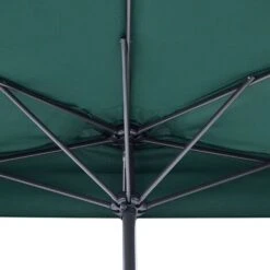 Half-Round Shade Garden Parasol Umbrella 2.7m Polyester Metal Green Galati -Outdoor Furniture Store 70350797 5
