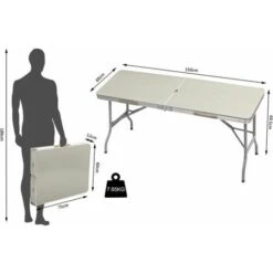 WOLTU Heavy Duty Folding Table Portable Aluminum Camping Garden Party Catering 9 WOLTU Heavy Duty Folding Table Portable Aluminum Camping Garden Party Catering -Outdoor Furniture Store 71153525 3