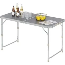 WOLTU Folding Camping Table Aluminium Picnic Portable Adjustable Party BBQ Patio Grey 9 WOLTU Folding Camping Table Aluminium Picnic Portable Adjustable Party BBQ Patio Grey -Outdoor Furniture Store 71153542 3