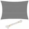 WOLTU Outdoor Sun Shade Sail Patio Suncreen Awning Garden Sun Canopy UV Block Grey 2x3m