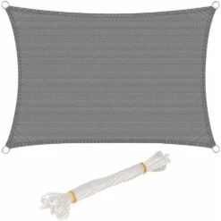 WOLTU Outdoor Sun Shade Sail Patio Suncreen Awning Garden Sun Canopy UV Block Grey 2x3m