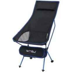 WOLTU Folding Camping Chairs Lightweight Outdoor Anglers' Equipment Chairs Black